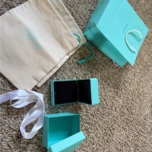 Tiffany & Co. Robin's Egg Blue Gift Box, Bag & Pouch Set